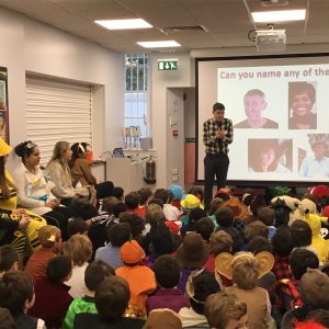 a poetry assembly at a private school in London